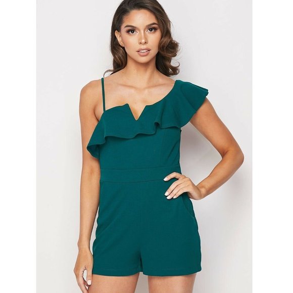 Teeze Me Pants - Teeze Me Junior 13/14 Green Romper RETAG CH81